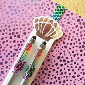 Make your own pen holder for planner notebook or journal from faux leather paper. Designed by Janet Packer (CraftingQuine.blogspot.co.uk) for the Silhouette UK Blog