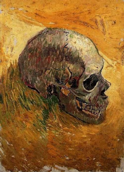 Skull by Vincent van Gogh, Macabre Art, Macabre Paintings, Horror Paintings, Freak Art, Freak Paintings, Horror Picture, Terror Pictures