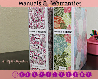 How to organize anuals and warranties