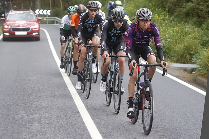 Óscar Cabedo fue el más combativo de la fuga en la 2ª etapa de la Itzulia