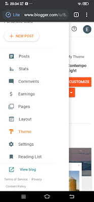 mengubah tema blogger dari hp android