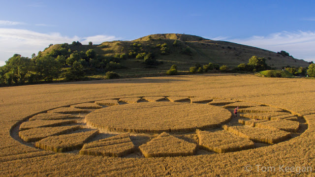 Crop Circle at Cley Hill, Wiltshire, UK - 30 July 2016