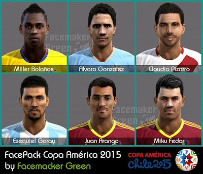 PES 2013 FacePack Copa America 2015 by Facemaker Green