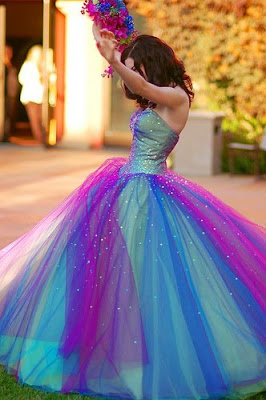 Rainbow wedding dresses