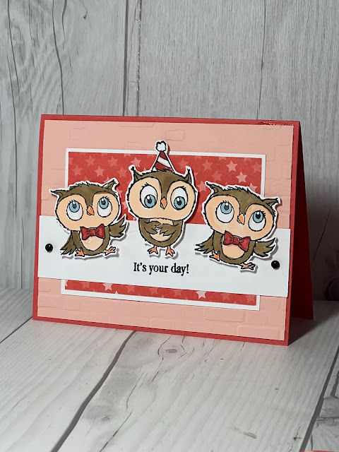 Birthday Card idea using Adorable Owls Set a Sale-q-Bration Free Selection with a $50 order