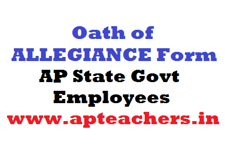 Oath of ALLEGIANCE Form - AP State Govt Employees