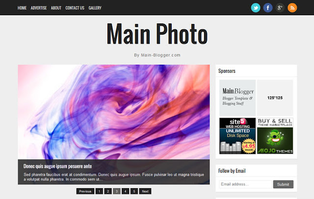 main photo blogger template