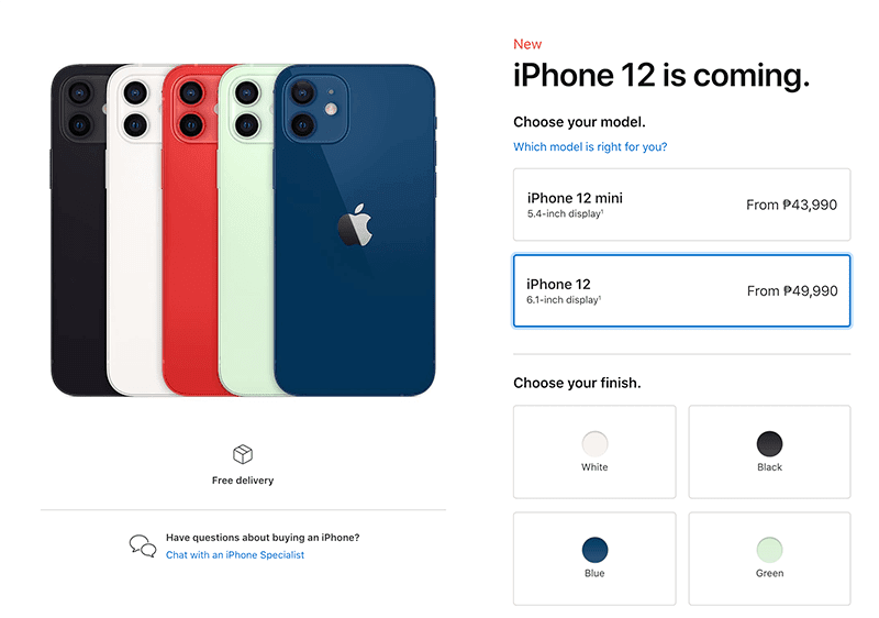 Apple Iphone 12 12 Mini 12 Pro And 12 Pro Max Priced In The Philippines