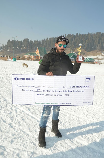 snowmobile champion umar gulmarg kashmir india