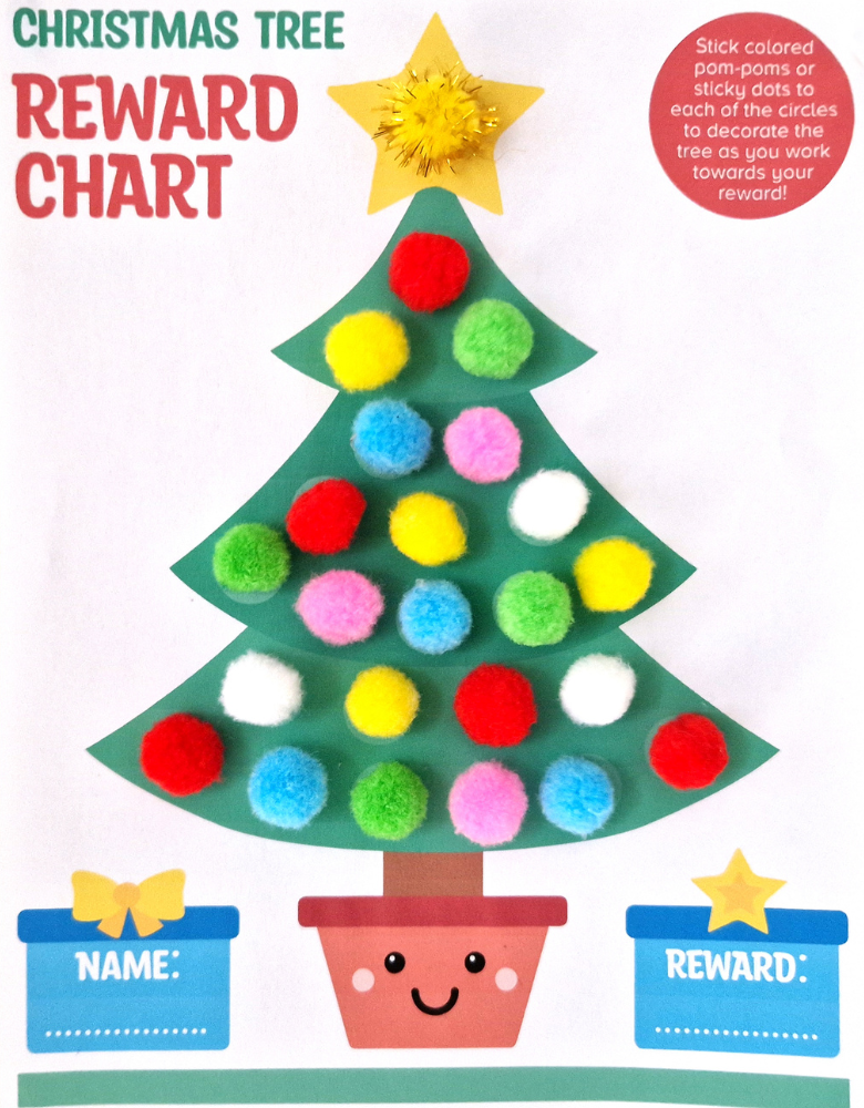 Christmas tree reward chart printable