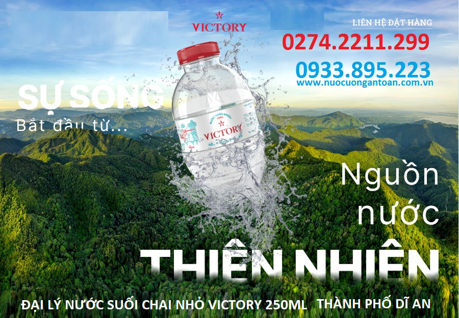 đại lý nước suối chai nhỏ victory 250ml dĩ an