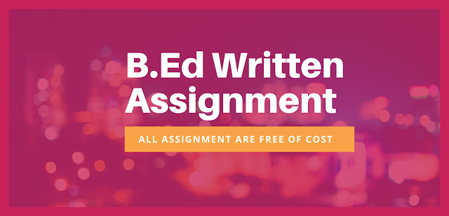 B.Ed Assignment