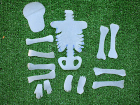 cut out bones from milk jugs