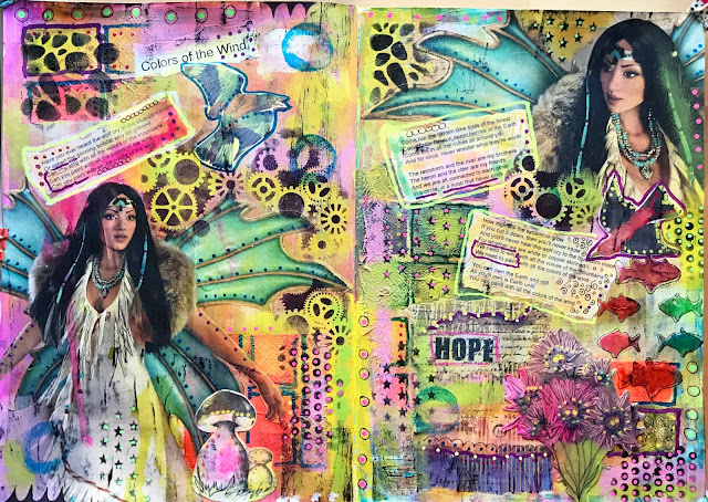 Alice Hendon, Collage spread in my XL Leda Sketchbook, multi-media, The Creator's Leaf