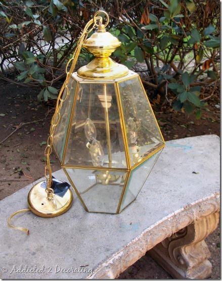 Araña de latón antiguo