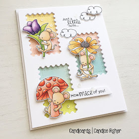 Just a Little Note Card by April Guest Designer Candice Fisher | Garden Mice Stamp Set and Framework Die Set by Newton's Nook Designs #newtonsnook #handmade