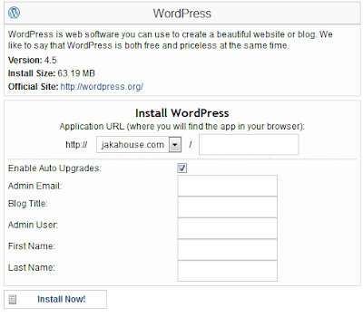 Cara Instal WordPress Dengan QuickInstall