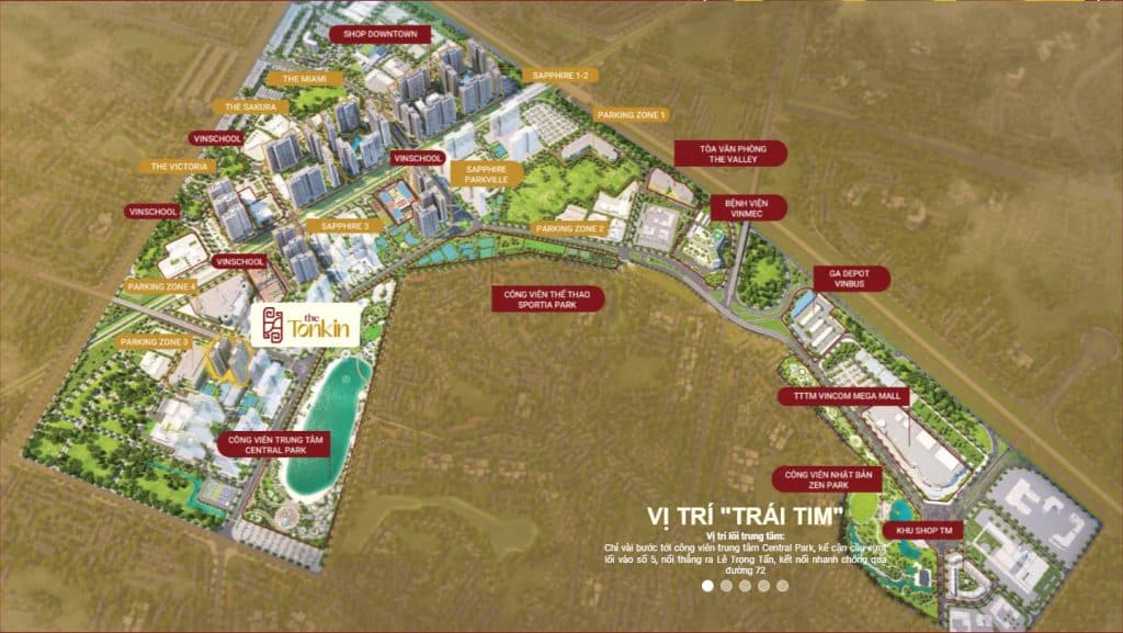Vị trí phân khu The Tonkin