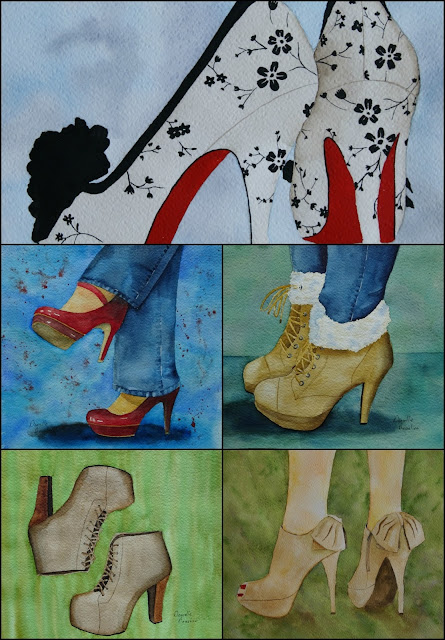 Danielle Beaulieu watercolour of shoes