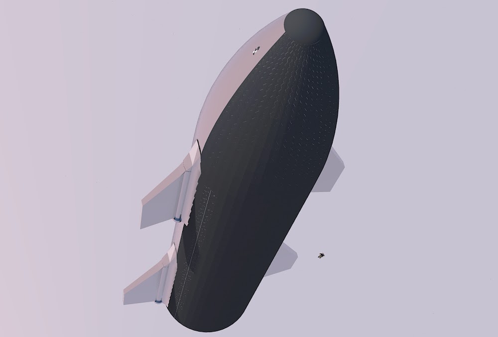 SpaceX Starship Mk 1 heat shield by Michel Lamontagne