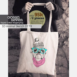 OceanSeven_Shopping Bag_Tas Belanja__Nature & Animal_3D Animal Sketch 22 TX