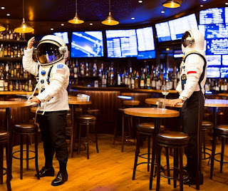 Lost in Space Café: Two Astronauts' Misadventure