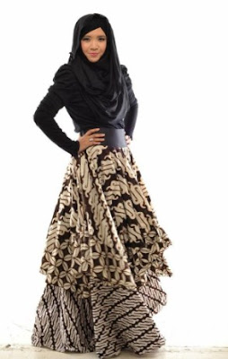 Model baju muslim batik modern terbaru