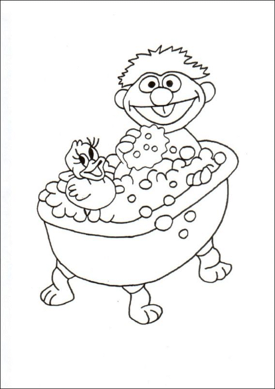Download Fun Coloring Pages: Bath room/taking a bath coloring pages