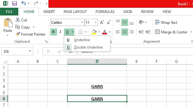 Cara Membuat Garis Bawah Pada Teks di Microsoft Excel