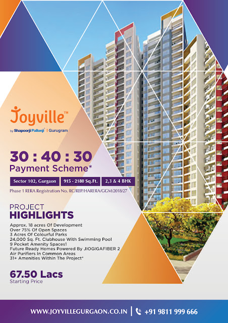 Get Exclusive Deal in Joyville Gurgaon near Iffco chowk.