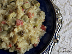 Risotto de habas y berenjena con jamón – Eggplant and fava beans risotto Risotto de habas y berenjena con jamón – Eggplant and fava beans risotto