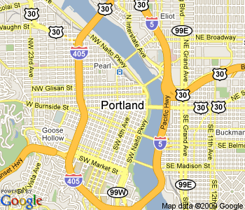 Road map of Portland OR