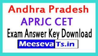 APRJC CET Exam Answer Key Download 2017