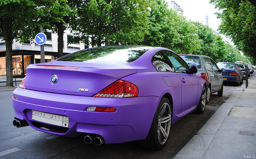 Matte Purple BMW M6 This I am not too sure about