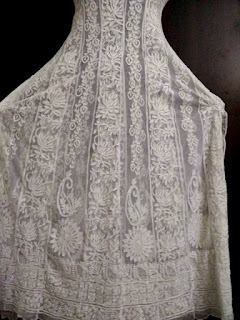 White Chikankari Anarkali