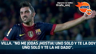 Villa a Messi: "No me jodas ¡hostia! uno solo y te la doy, uno solo y te la he dado"