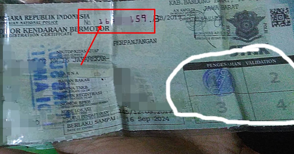 Cara Mengecek Nomor STNK Motor Blog Motor Indonesia