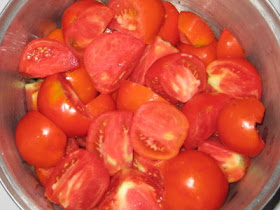 Tomatoes in the pot