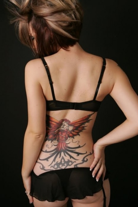 Cute Girls Lower Back Tattoos 2012