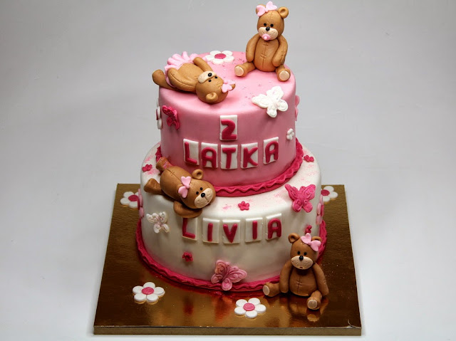 Teddies Birthday Cake for Girl - Celebration Cakes in London