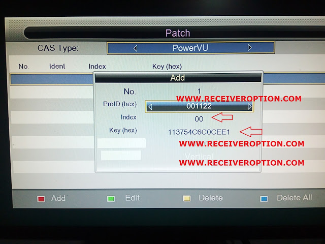 ECQLINK EI7000 HD RECEIVER POWERVU KEY OPTION