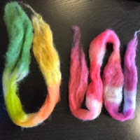 The dyed roving