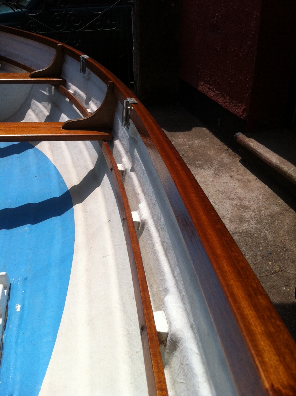 Current Projects: Shaldon rowing boat gunwale replacement