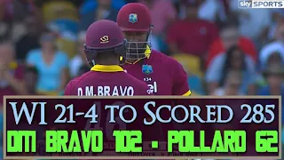 WI 21-4 to Scored 285 - West Indies vs South Africa 9th Match Tri-Nation Series 2016 Highlights