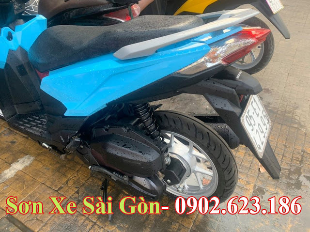 Mẫu sơn xe Honda vario màu xanh dương candy cực đẹp