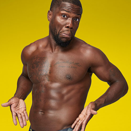 Kevin Hart sem camisa