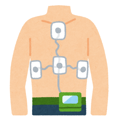 ホルター心電図・ホルター心電計のイラスト