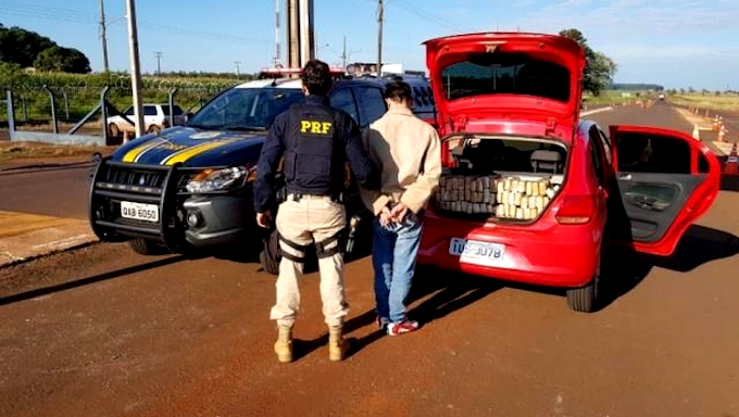 Rondoniense é preso no Mato Grosso do Sul com carro lotado de maconha