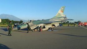 Jet tempur F-16 tergelincir di Lanud Iswahyudi