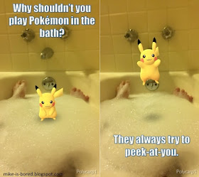 pokemon go in the bathtub meme